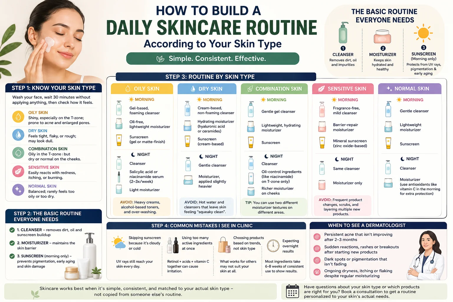 How to Build a Daily Skincare Routine According to Your Skin Type - Expert dermatology advice from Dr. Rohit Gupta, Birgunj Nepal