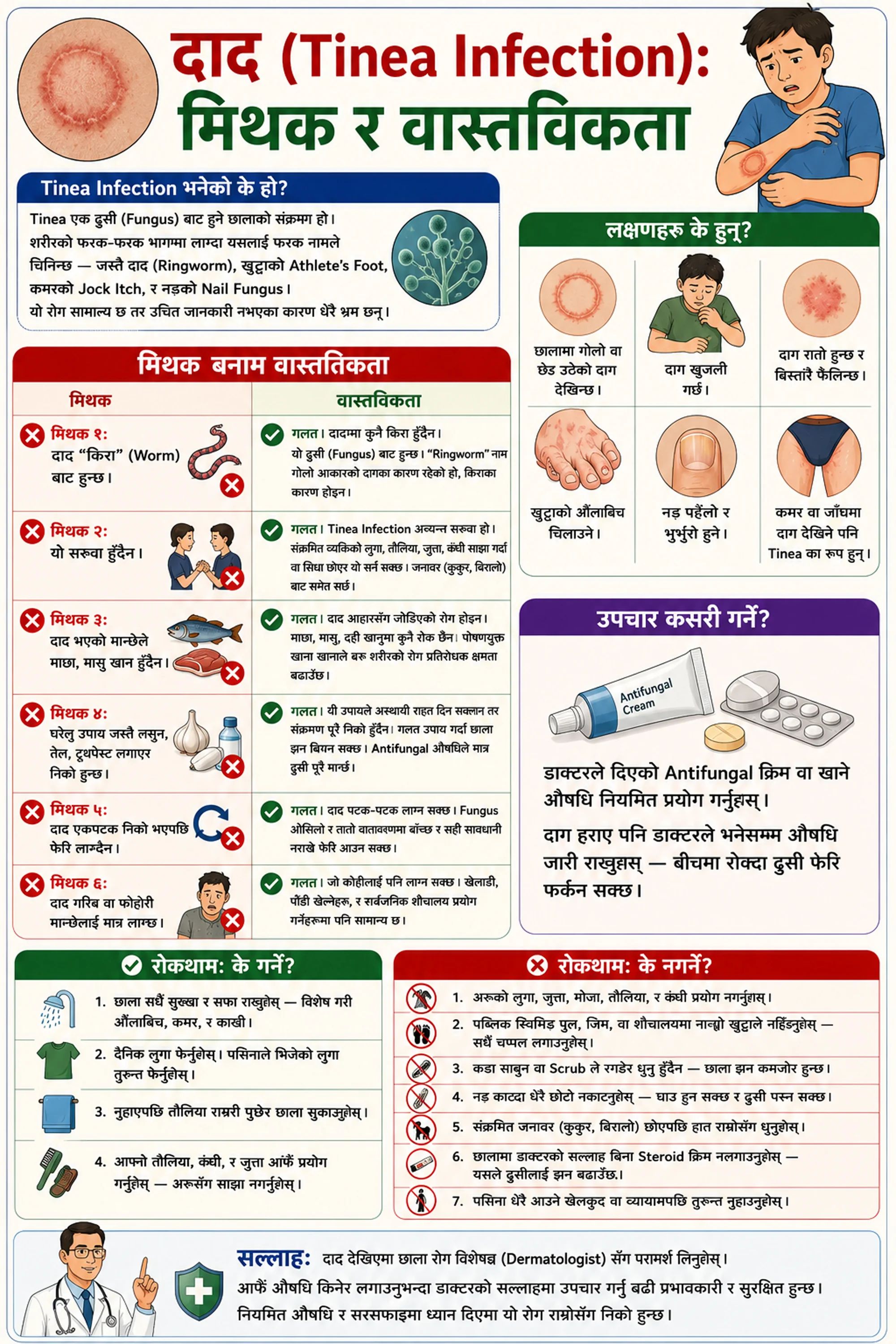 दाद: मिथक र वास्तविकता - Dr. Rohit Gupta Dermatologist Blog