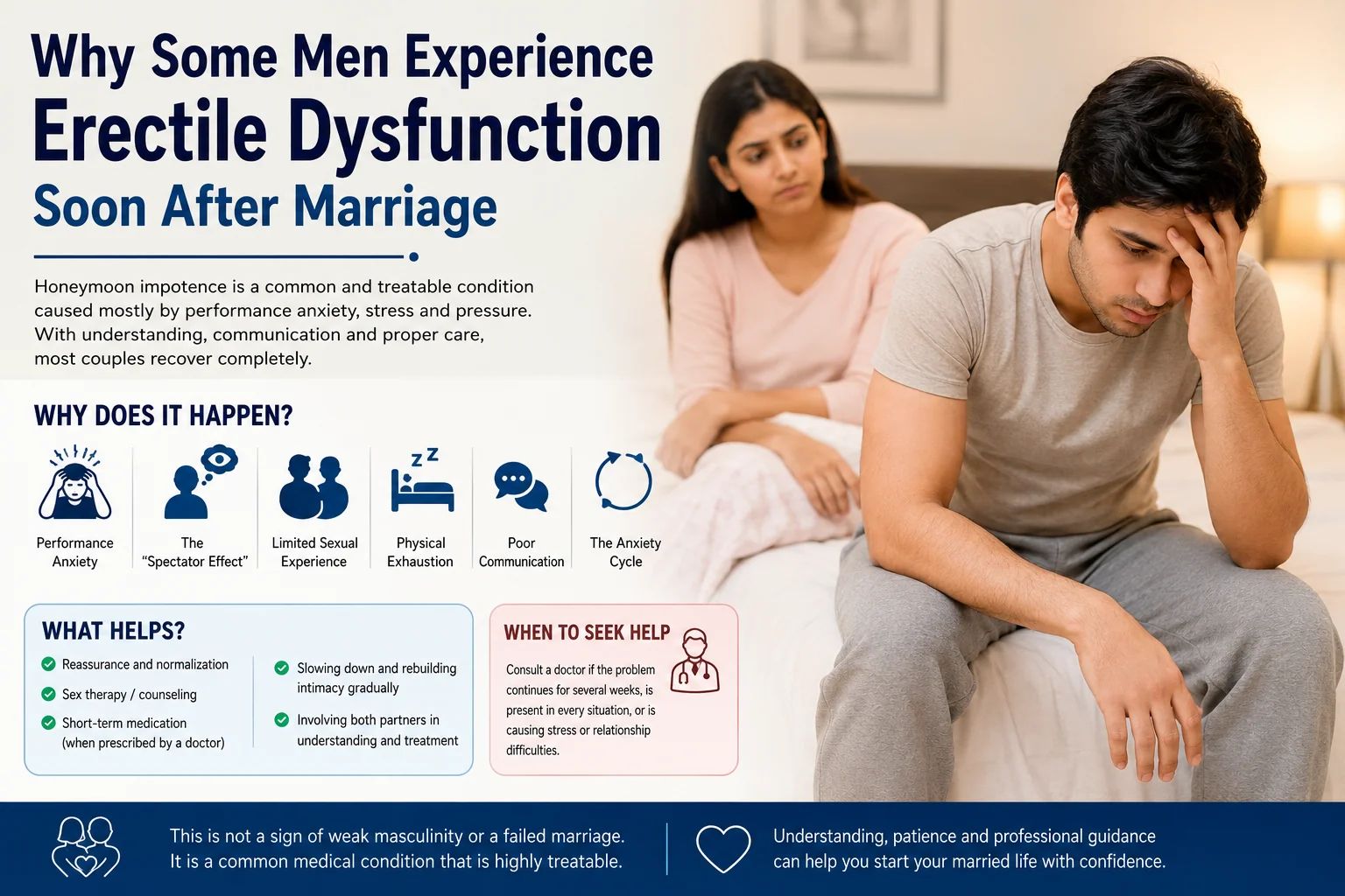 Why So Many Men Report Erectile Dysfunction Right After Marriage - Dr. Rohit Gupta Dermatologist Blog
