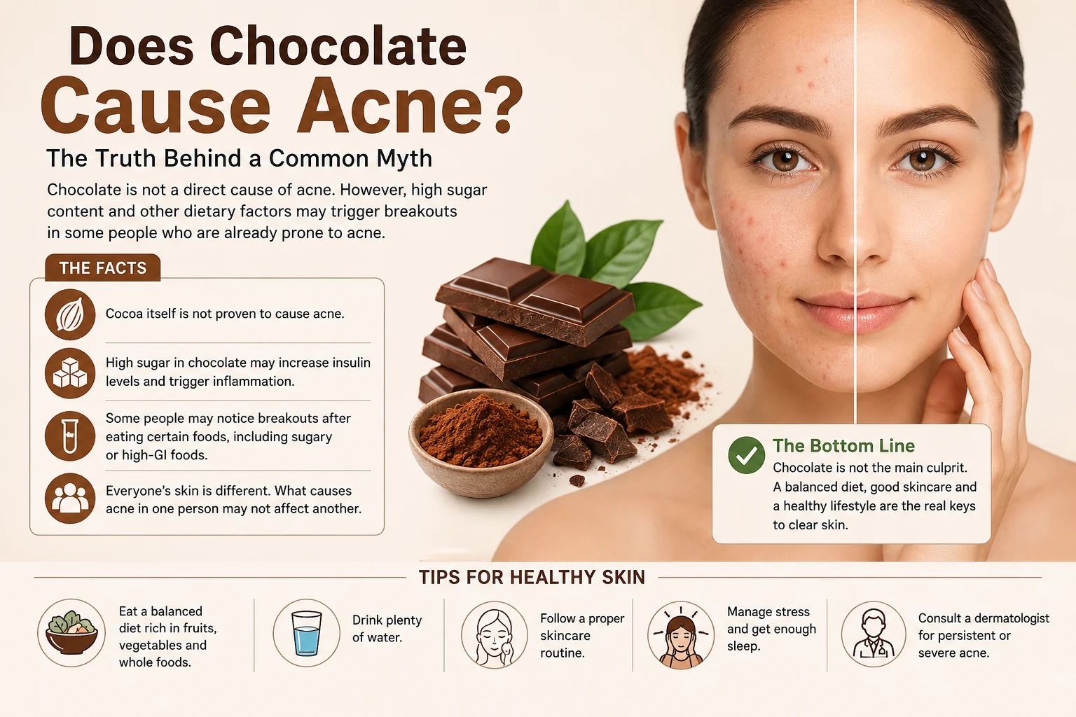 Does Chocolate Cause Acne? The Truth Behind a Common Myth - Dr. Rohit Gupta Dermatologist Blog